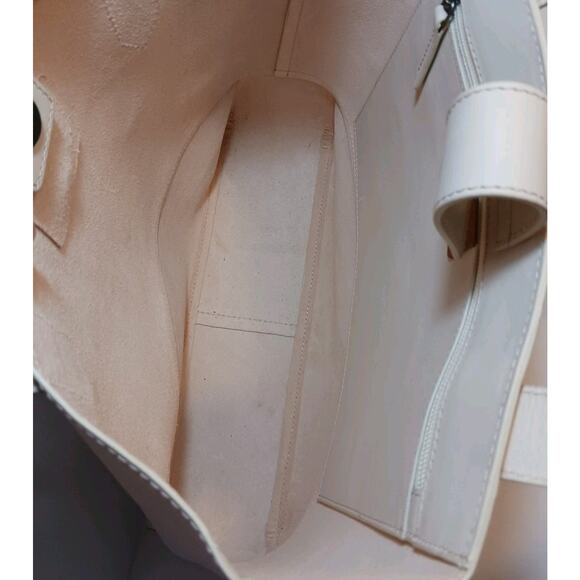 Moral Code Blake Tote Ivory Eco Friendly Leather MSRP $179 EUC - Picture 5 of 13